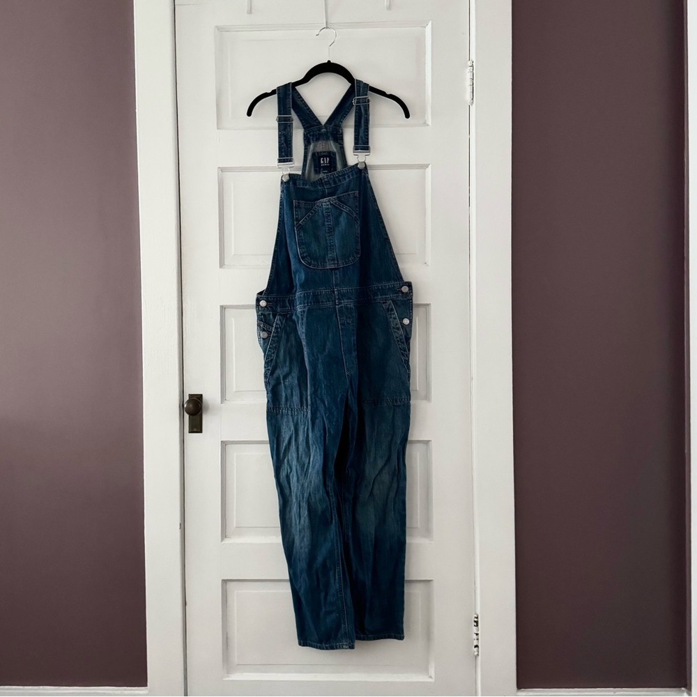 Women’s GAP Denim Overalls Straight Leg size Large